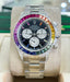 Rolex Daytona 116509 Custom Rainbow Diamonds And Sapphires 18K white Gold Watch MINT