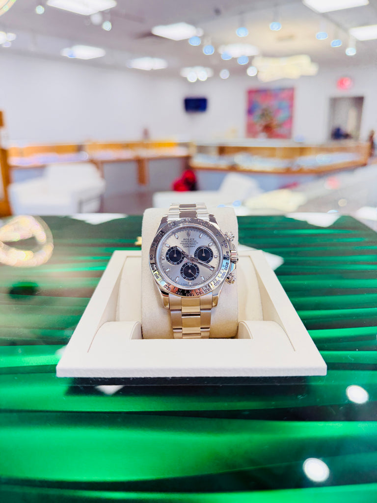 Rolex Daytona 116509 White Gold Cosmograph Silver Panda Dial Box and Papers PreOwned - Diamonds East Intl.