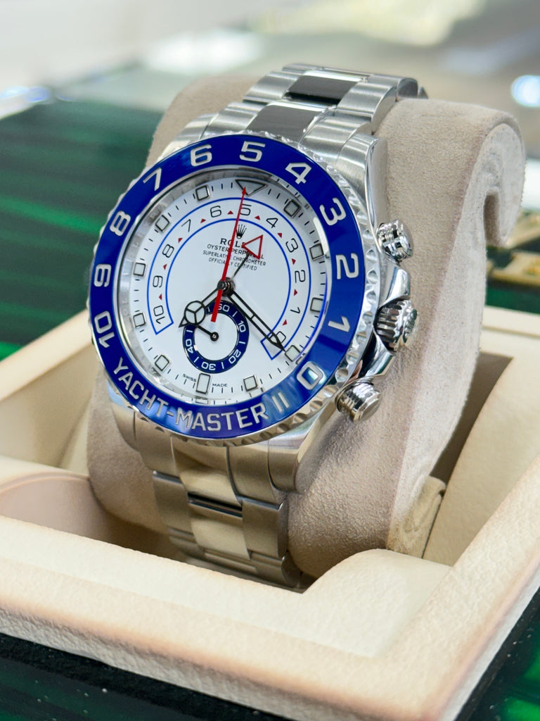 Rolex Yacht Master II 116680 Mercedes 44mm Steel Oyster Watch BOX/PAPER - Diamonds East Intl.