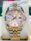 Rolex Datejust 36 116231  Factory Pink Diamond Jubilee Dial EverRose and Steel Jubilee  Band Box and Papers PreOwned