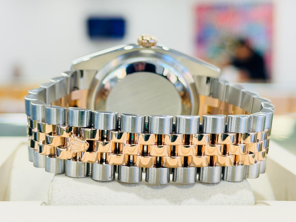 Rolex Datejust 36 116231  Factory Pink Diamond Jubilee Dial EverRose and Steel Jubilee  Band Box and Papers PreOwned - Diamonds East Intl.