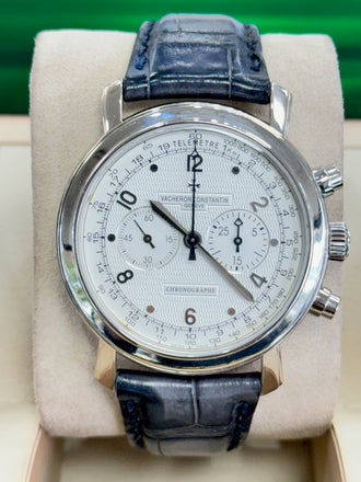 Vacheron Constantin Malte 18k White Gold Silver Manual Watch 47120/000G-9098 Diamonds East Intl.