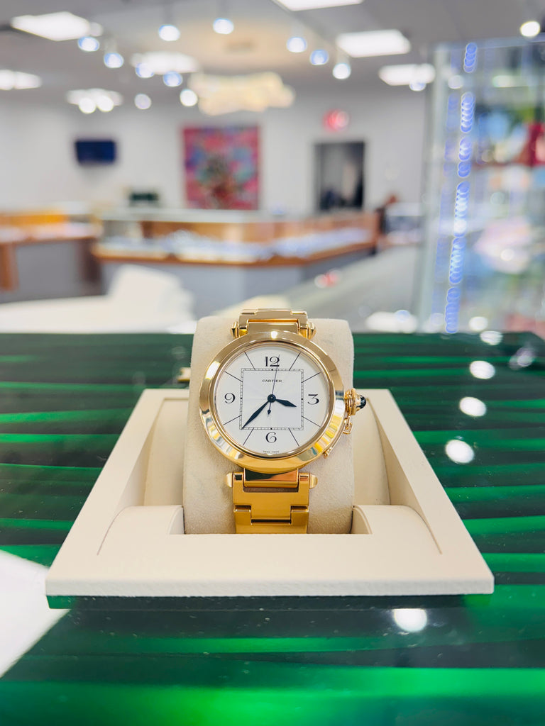 Cartier Pasha 42 2726  18k Yellow Gold PreOwned - Diamonds East Intl.