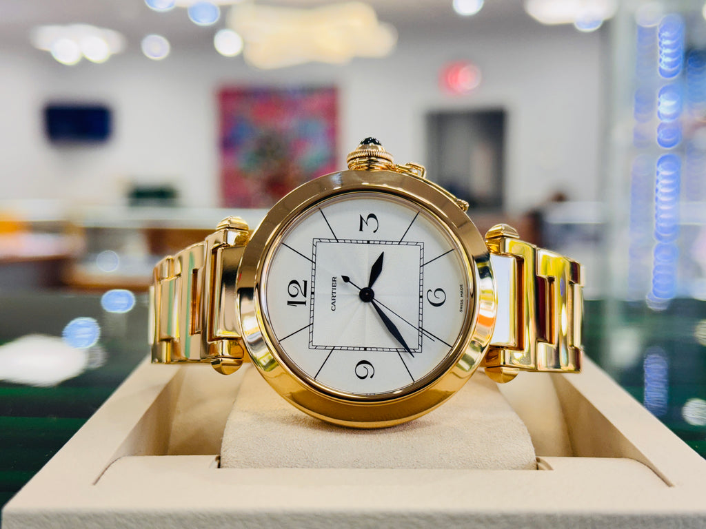 Cartier Pasha 42 2726  18k Yellow Gold PreOwned - Diamonds East Intl.