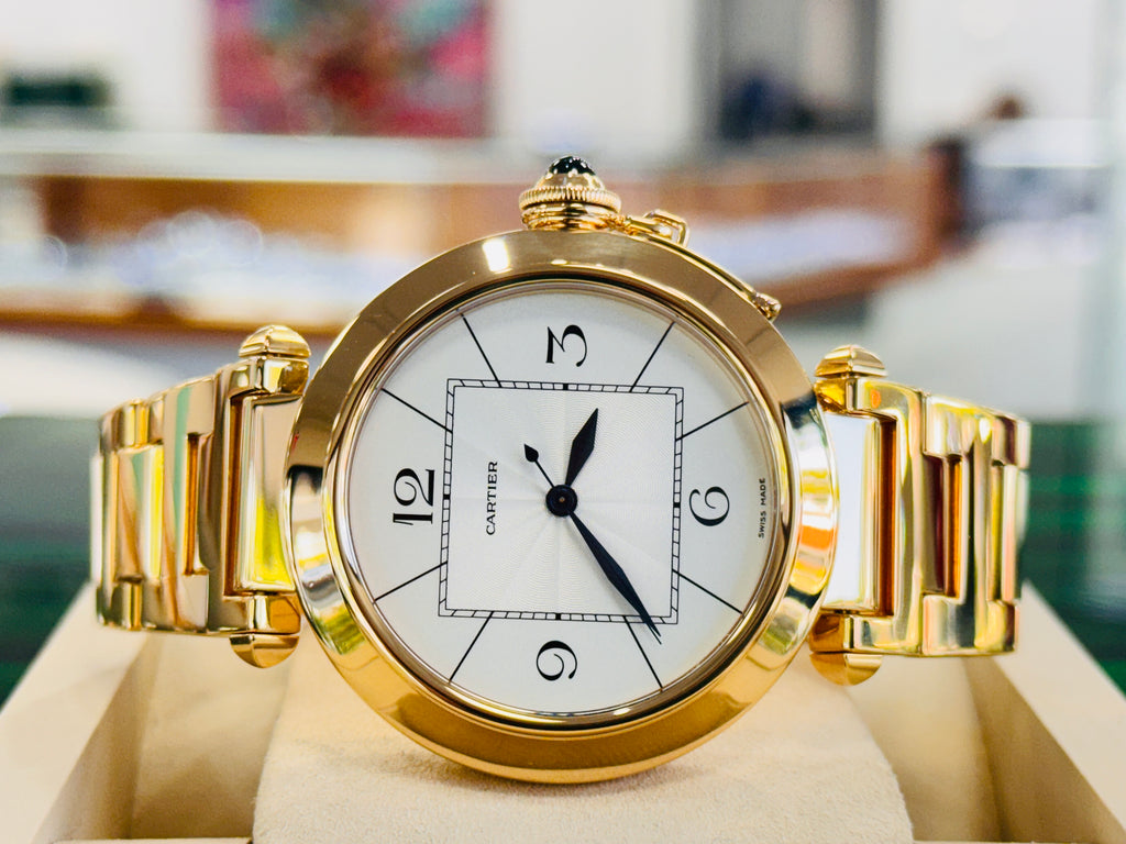 Cartier Pasha 42 2726  18k Yellow Gold PreOwned - Diamonds East Intl.