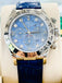 Rolex Zenith Daytona 16519 18K White gold Factory Diamond Sodalite Dial Mint PreOwned