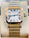 Cartier Santos De Cartier W2SA0016 White Dial Medium Size  Two Tone Box and Papers PreOwned - Diamonds East Intl.