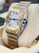 Cartier Santos De Cartier W2SA0016 White Dial Medium Size  Two Tone Box and Papers PreOwned - Diamonds East Intl.