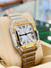 Cartier Santos De Cartier W2SA0016 White Dial Medium Size  Two Tone Box and Papers PreOwned - Diamonds East Intl.