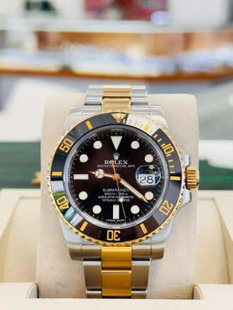 Rolex Submariner Date 116613LN  Black Dial Original OYSTER STEEL/GOLD BAND  PreOwned - Diamonds East Intl.