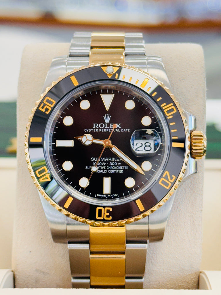 Rolex Submariner Date 116613LN  Black Dial Original OYSTER STEEL/GOLD BAND  PreOwned - Diamonds East Intl.