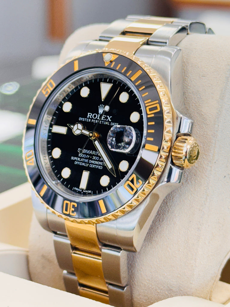 Rolex Submariner Date 116613LN  Black Dial Original OYSTER STEEL/GOLD BAND  PreOwned - Diamonds East Intl.