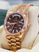 PreOwned Rolex Day-Date 40mm Everrose Gold 228235 Factory Chocolate Baguette Dial Box/Papers - Diamonds East Intl.