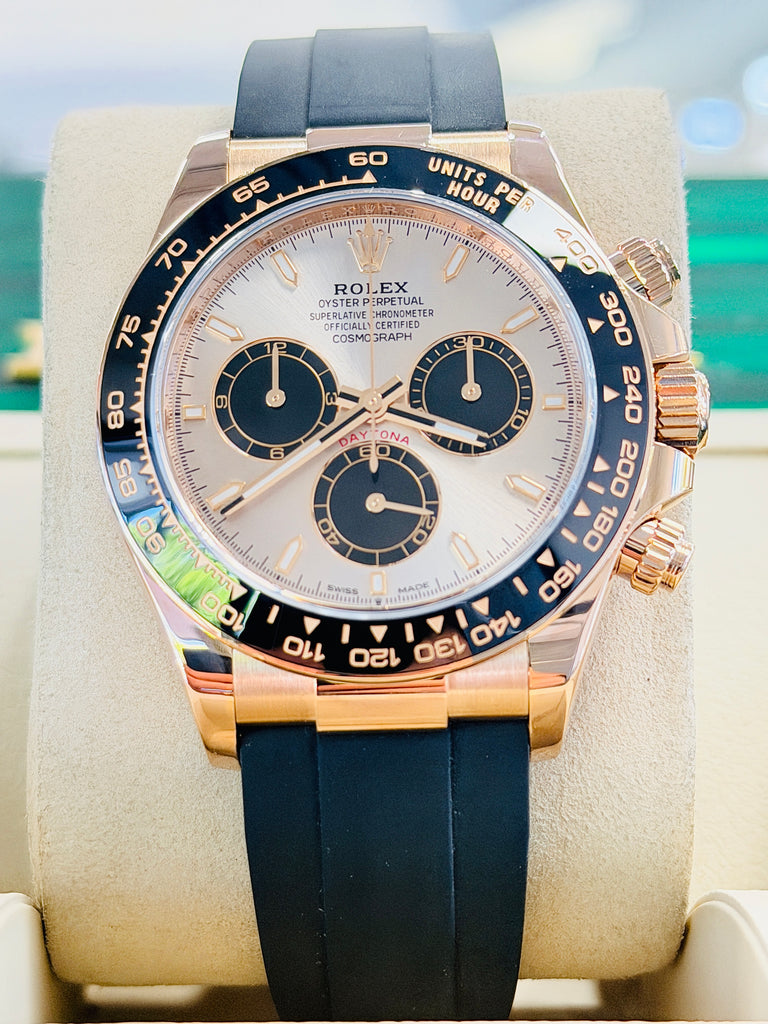 Rolex Daytona 126515LN Rose Gold  Oysterflex Sundust Dial MINT