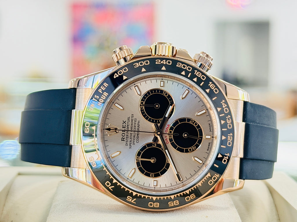 Rolex Daytona 126515LN Rose Gold  Oysterflex Sundust Dial MINT