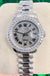 Rolex Lady-Datejust  179166 PRESIDENT Custom Pave Diamond Roman Dial Custom Diamond Bezel PreOwned - Diamonds East Intl.