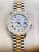 Rolex Lady-Datejust 69179 Tridor President FACTORY MOP DIAL 26 White gold, Yellow Gold, Rose Gold Custom Diamond Bezel MINT