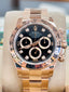 Rolex Chronograph Daytona 116505 Factory Black Diamond Dial Rose Gold Oyster Bracelet Box & Papers 2023 MINT