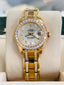 Rolex Masterpiece Pearlmaster 80298 RARE EDITION ALL FACTORY Diamonds 18K Yellow Gold MOP Diamond Dial MINT