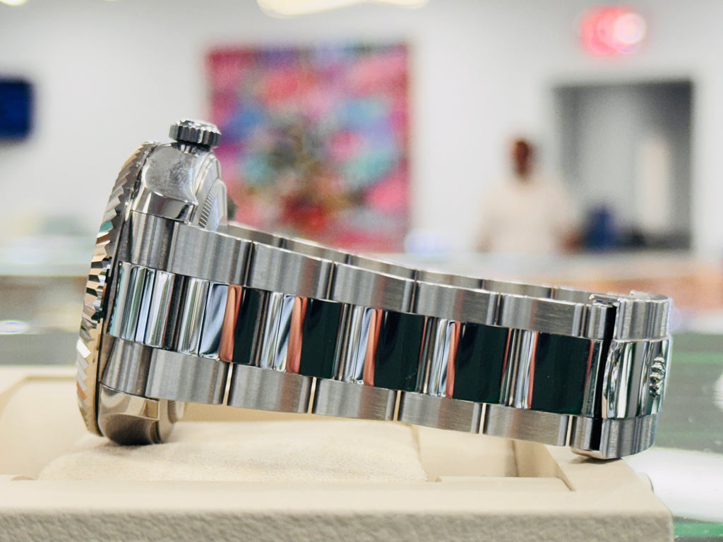 Rolex Sky-Dweller 336934 BLUSO  Blue Dial Stainless Steel 18k White Gold Bezel  Box and Papers Unworn - Diamonds East Intl.
