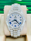 Rolex Day-Date 40 228206 Custom Diamond Set Platinum Custom Baguette Bezel MINT