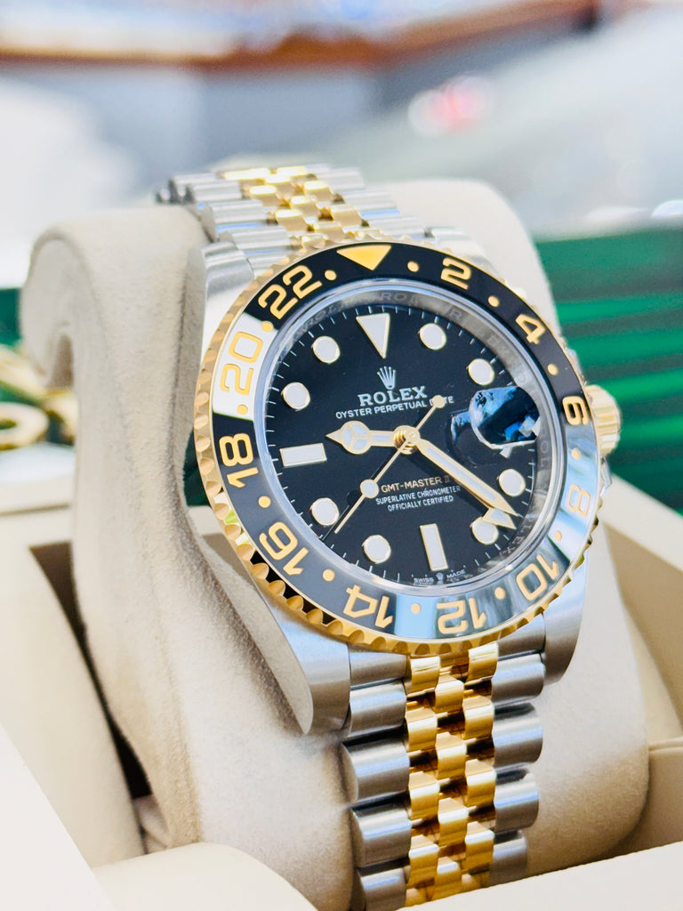 Rolex GMT-Master II 126713GRNR “Zombie” Two-Tone Yellow Gold Steel Black Dial  Unworn Box and Papers