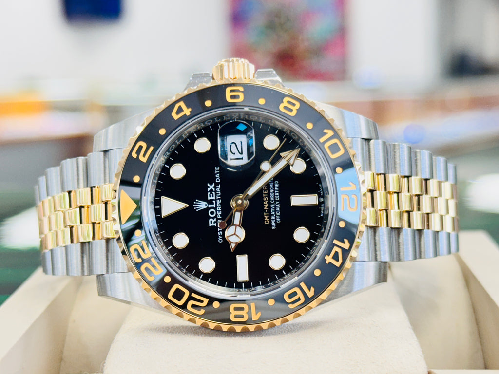 Rolex GMT-Master II 126713GRNR “Zombie” Two-Tone Yellow Gold Steel Black Dial  Unworn Box and Papers