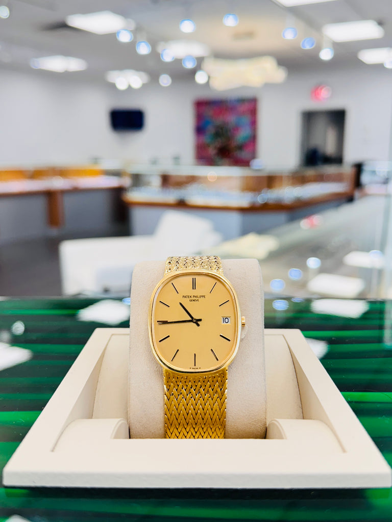 Patek Philippe Golden Ellipse "Jumbo" Reference 3605/1 PreOwned Box and Archives Papers - Diamonds East Intl.