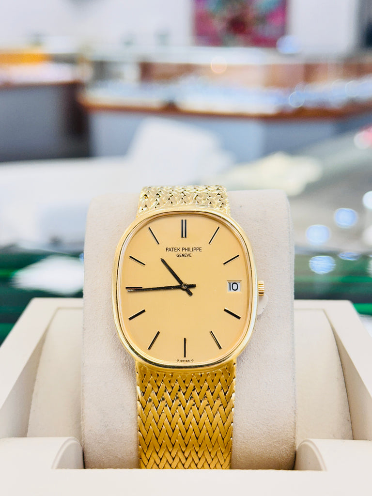 Patek Philippe Golden Ellipse "Jumbo" Reference 3605/1 PreOwned Box and Archives Papers - Diamonds East Intl.