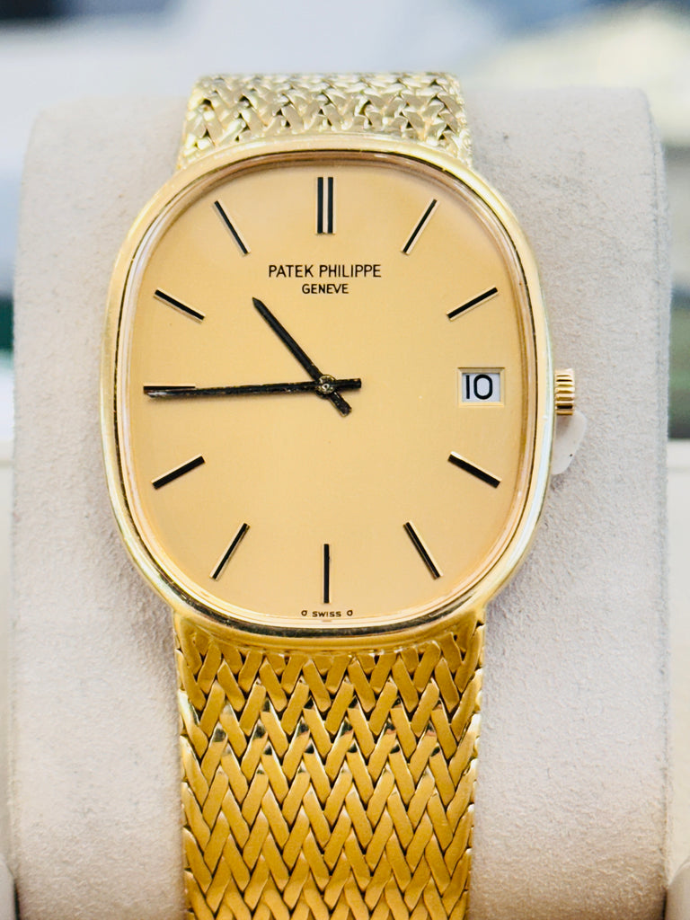 Patek Philippe Golden Ellipse "Jumbo" Reference 3605/1 PreOwned Box and Archives Papers - Diamonds East Intl.