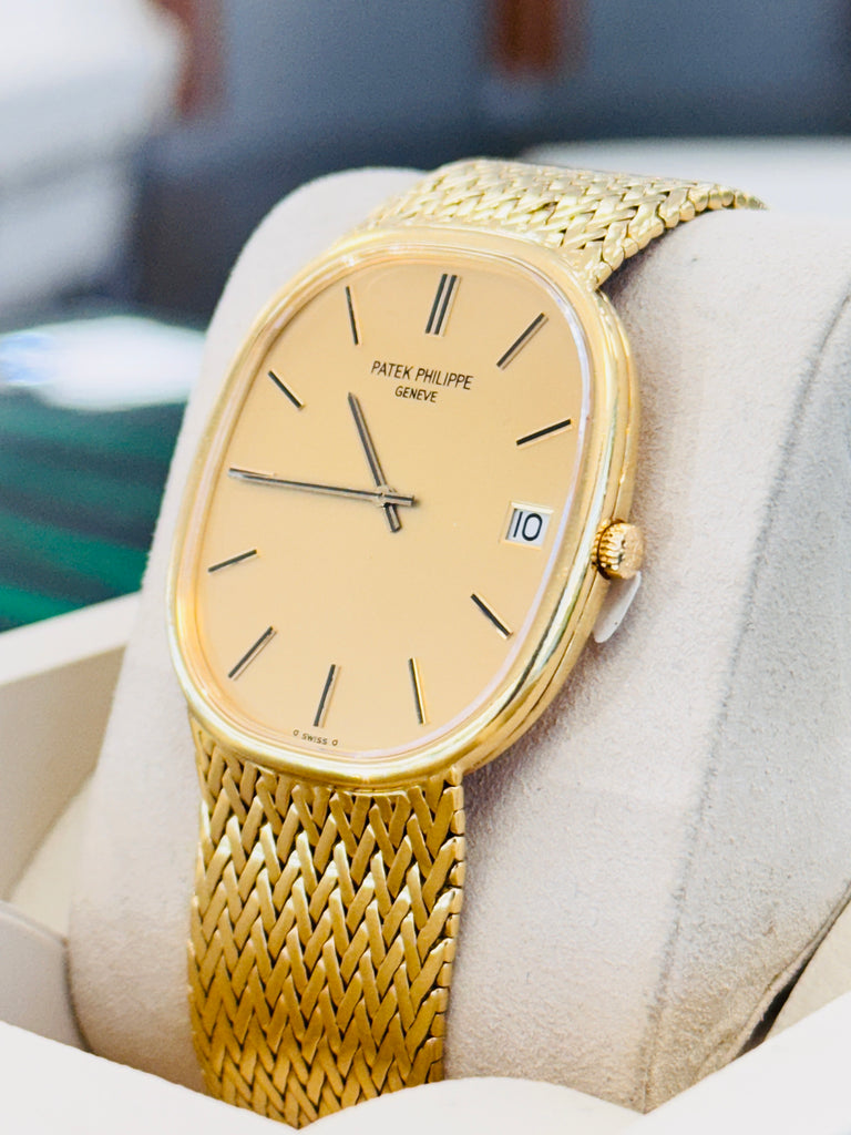 Patek Philippe Golden Ellipse "Jumbo" Reference 3605/1 PreOwned Box and Archives Papers - Diamonds East Intl.