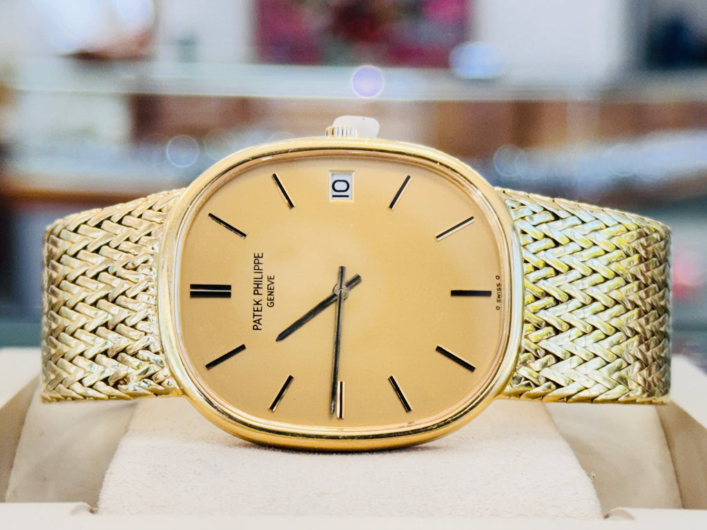 Patek Philippe Golden Ellipse "Jumbo" Reference 3605/1 PreOwned Box and Archives Papers - Diamonds East Intl.