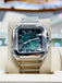 Cartier Santos WSSA0062 Green Dial Large Model  Box and Papers MINT - Diamonds East Intl.