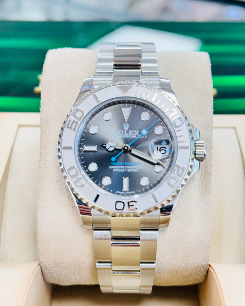 Rolex Yacht-Master 37 Midsize RHODIUM DIAL 268622  Box and Papers 