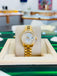 Rolex Lady-Datejust 179178 26 18K Yellow Gold & Custom Diamond Bezel Factory Silver Diamond Dial Box and Papers - Diamonds East Intl.
