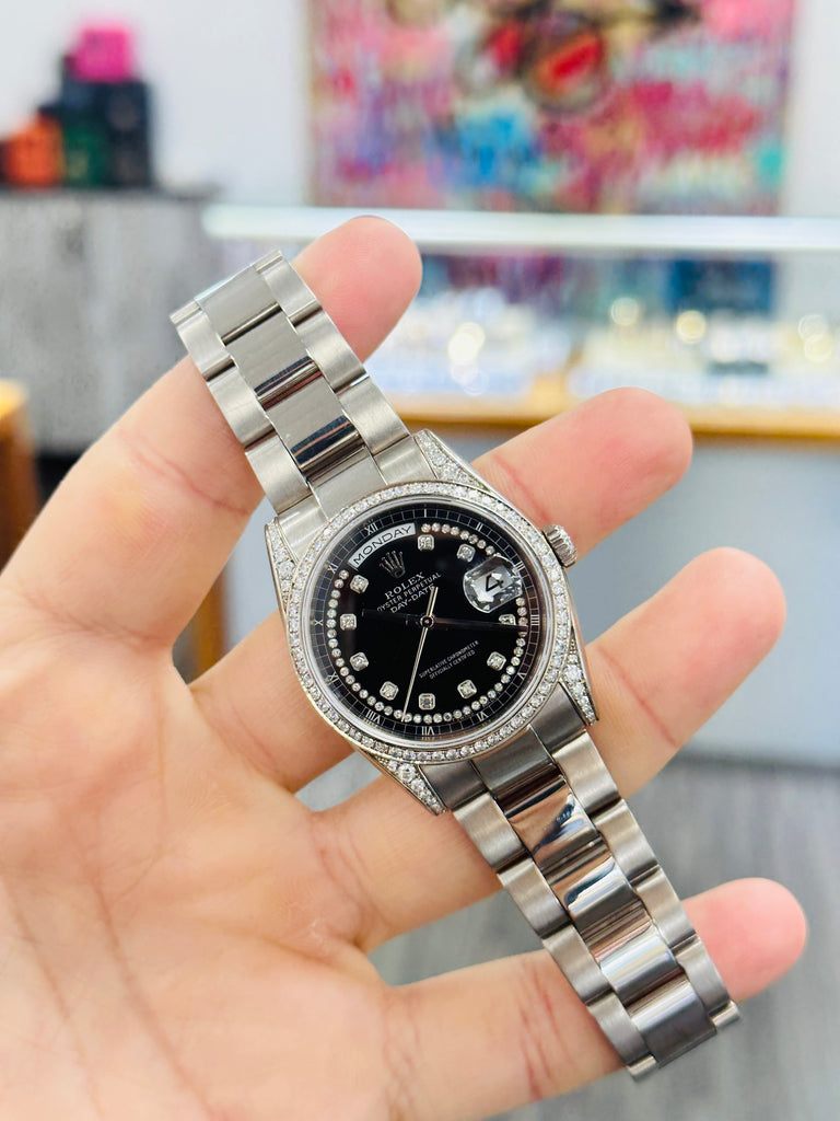 Diamond Bezel Datejust Day Date Rolex Day-Date 36 President 18209