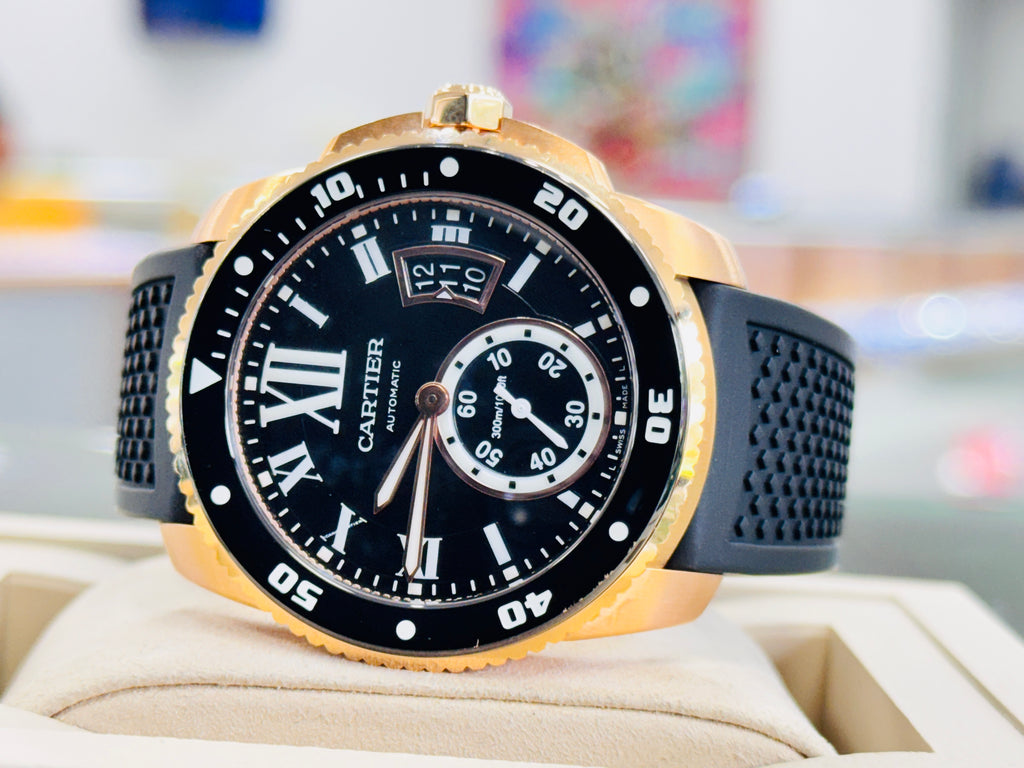 Cartier Calibre de Cartier Diver W7100052 Automatic Rose gold PreOwned - Diamonds East Intl.