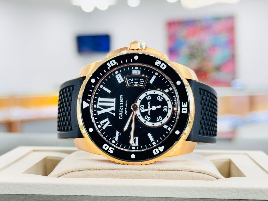 Cartier Calibre de Cartier Diver W7100052 Automatic Rose gold PreOwned - Diamonds East Intl.