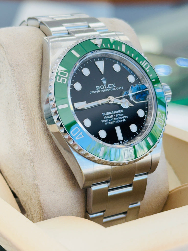 Rolex Submariner Date 126610LV 41mm Green Ceramic Bezel Box and Papers MINT