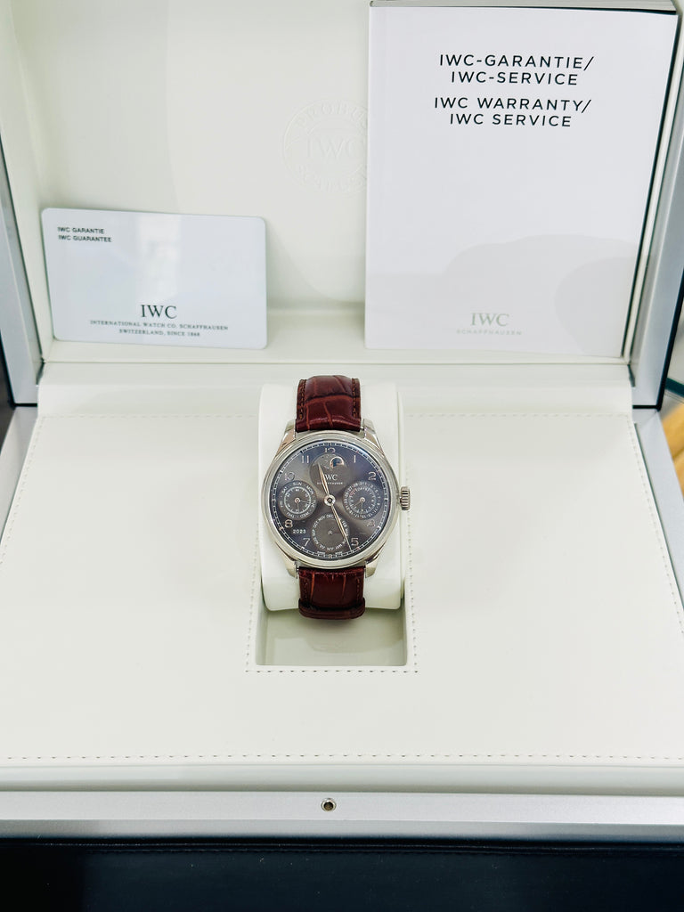 IWC Portuguese Perpetual Calendar IW503301 PreOwned Box and Papers - Diamonds East Intl.