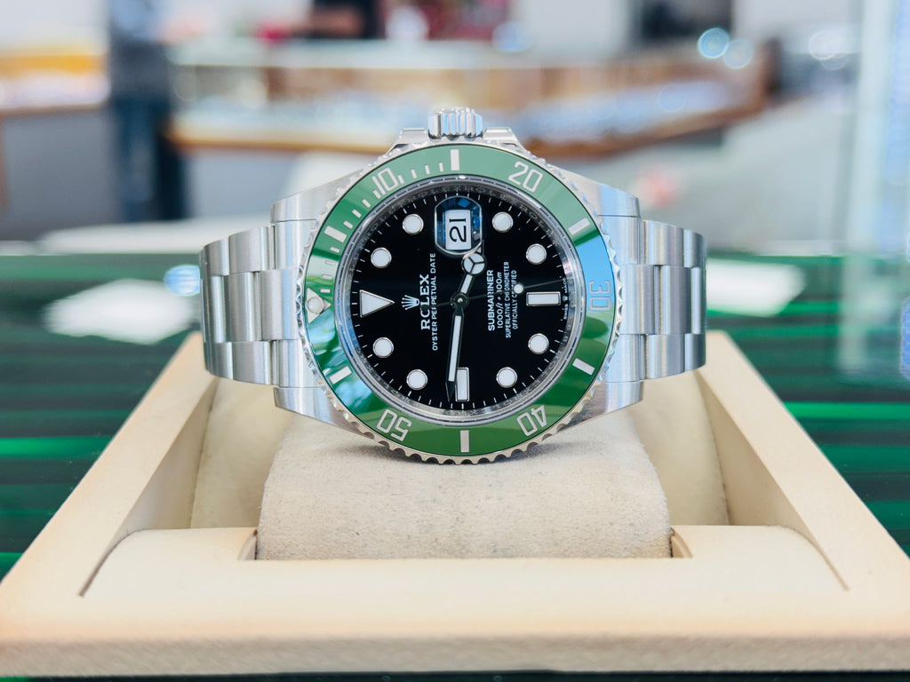 Rolex Submariner Date 126610LV 41mm Green Ceramic Bezel Box and Papers MINT
