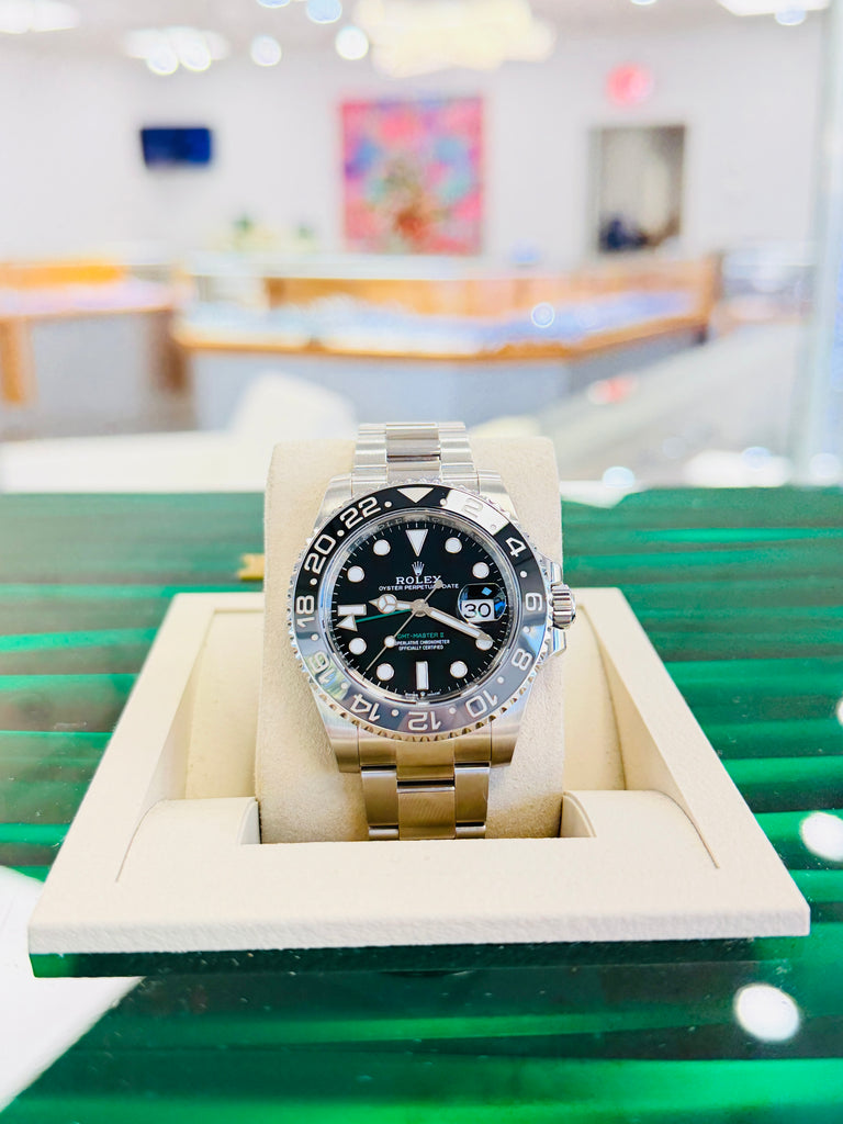 Rolex GMT-Master II 40 126710GRNR  Bruce Wayne Oyster PreOwned BOX & PAPERS - Diamonds East Intl.