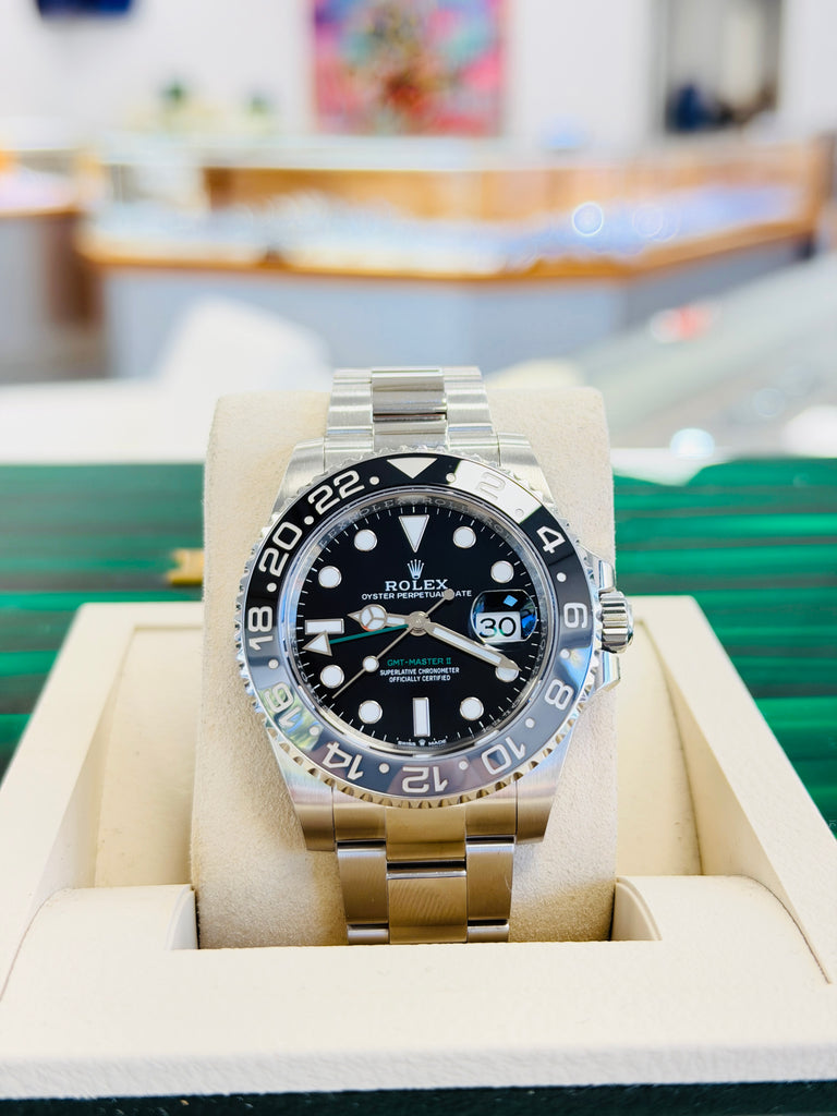 Rolex GMT-Master II 40 126710GRNR  Bruce Wayne Oyster PreOwned BOX & PAPERS - Diamonds East Intl.