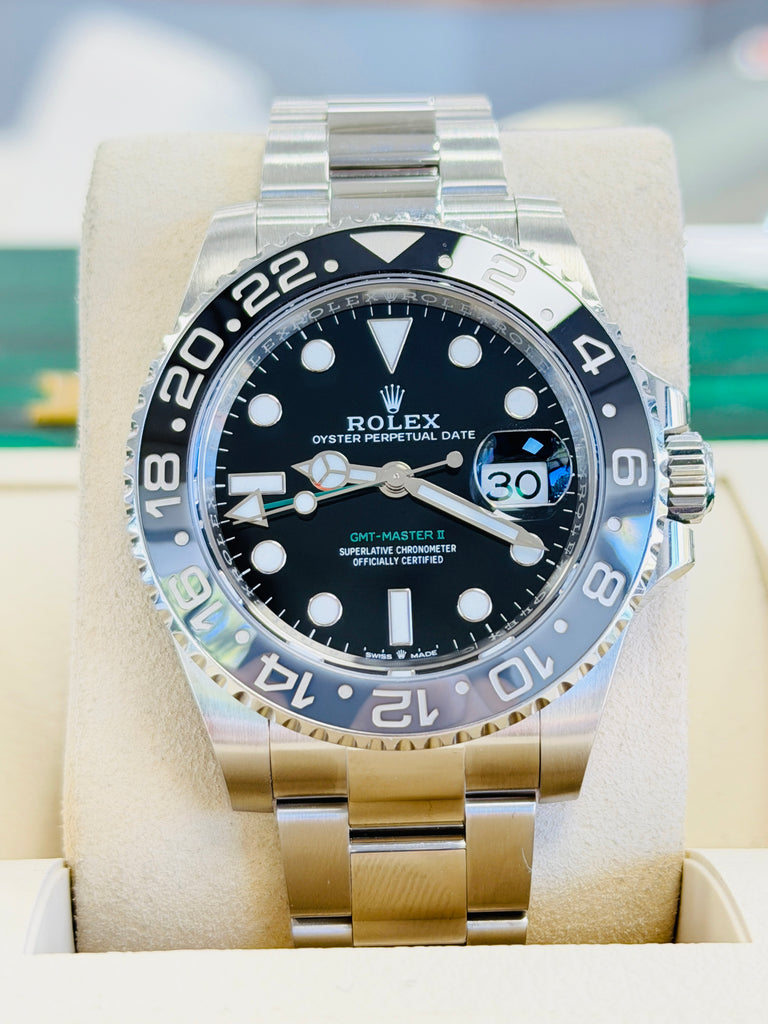 Rolex GMT-Master II 40 126710GRNR  Bruce Wayne Oyster PreOwned BOX & PAPERS - Diamonds East Intl.