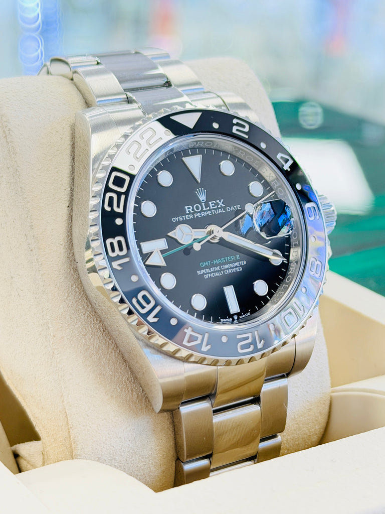 Rolex GMT-Master II 40 126710GRNR  Bruce Wayne Oyster PreOwned BOX & PAPERS - Diamonds East Intl.