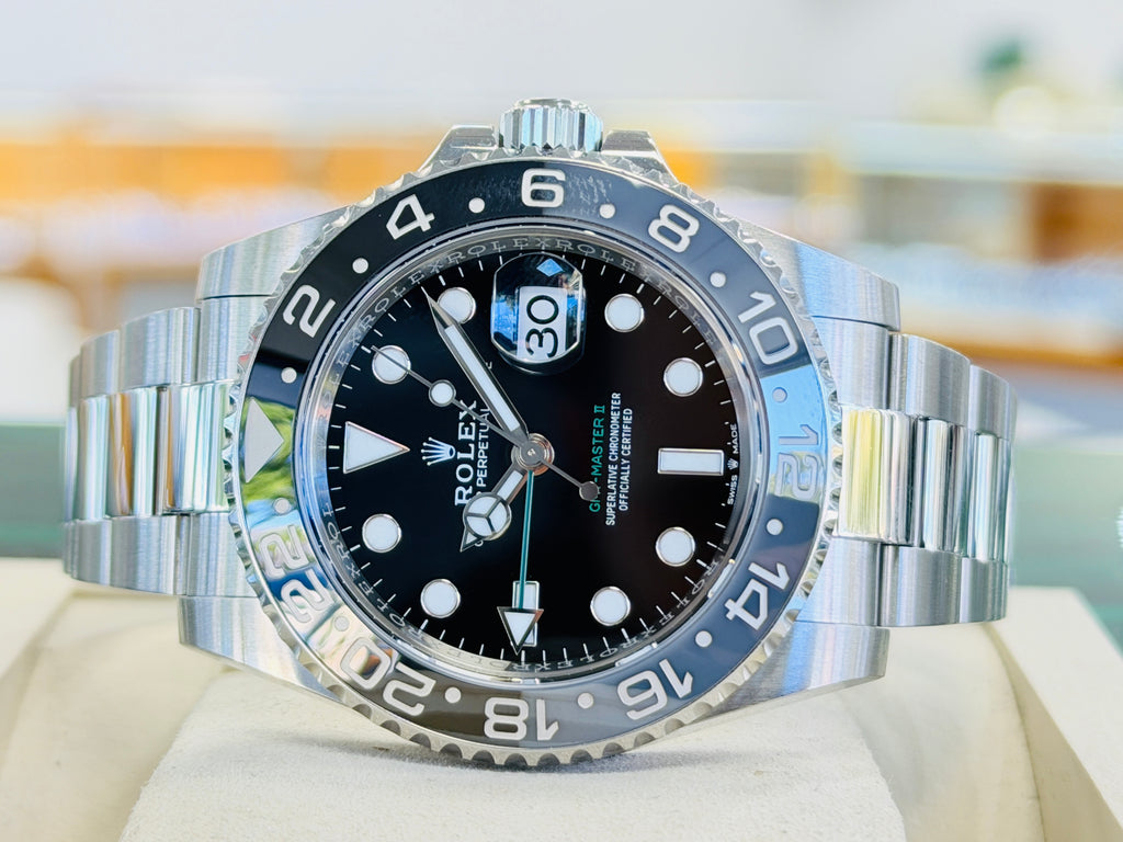Rolex GMT-Master II 40 126710GRNR  Bruce Wayne Oyster PreOwned BOX & PAPERS - Diamonds East Intl.