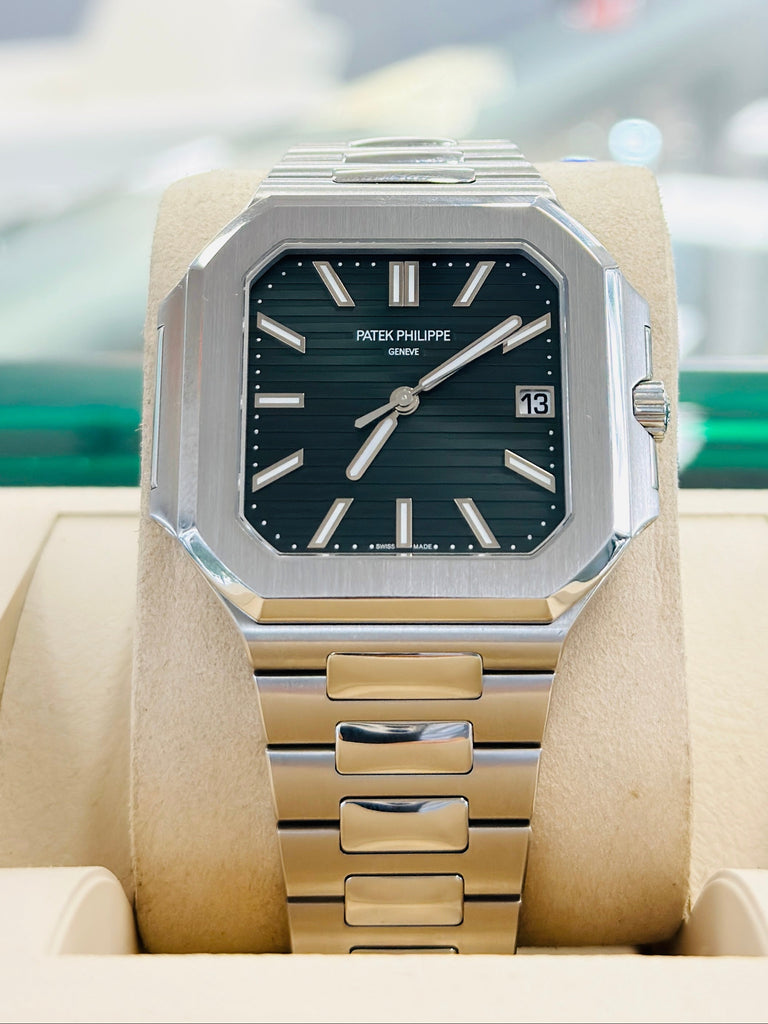 Patek Philippe Cubitus 45 5821/1A-001 Green Dial Stainless Steel  Box and Papers MINT
