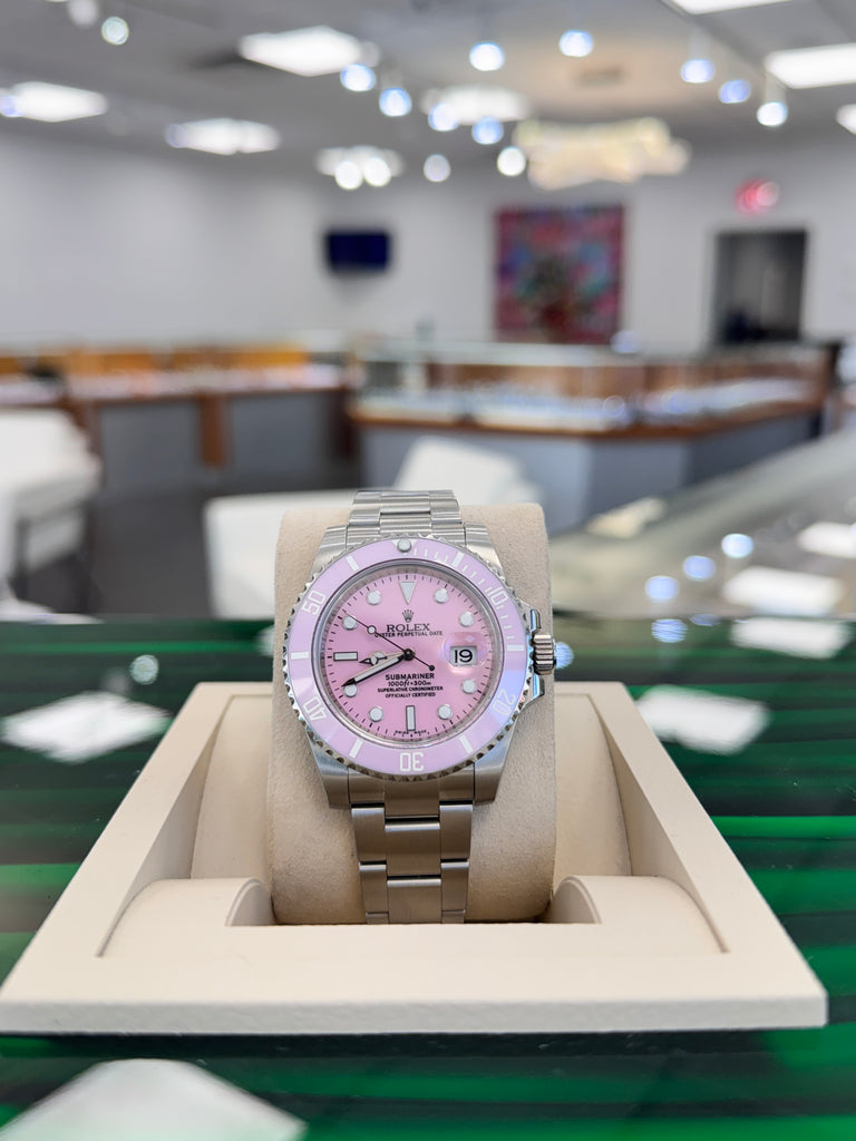 Rolex Submariner Date  40 116610LN Custom Pink Bezel Custom Pink Dial  PreOwned - Diamonds East Intl.