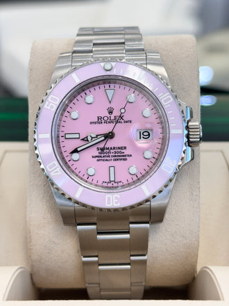 Rolex Submariner Date  40 116610LN Custom Pink Bezel Custom Pink Dial  PreOwned - Diamonds East Intl.