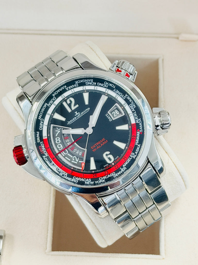 Jaeger-LeCoultre 46 150.8.42 Master Compressor Extreme W-Alarm FULL SET Box and Papers MINT